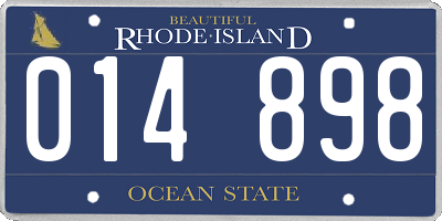 RI license plate 014898