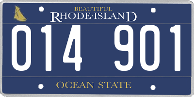 RI license plate 014901