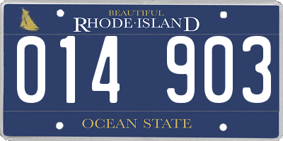 RI license plate 014903