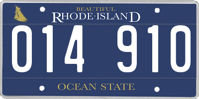 RI license plate 014910