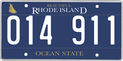 RI license plate 014911