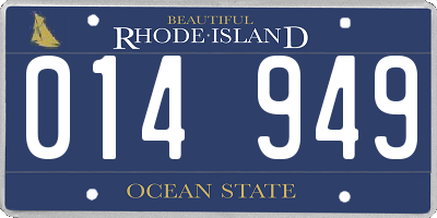 RI license plate 014949