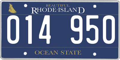 RI license plate 014950