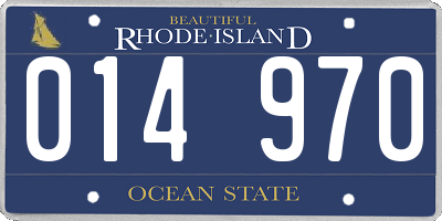 RI license plate 014970