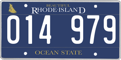 RI license plate 014979