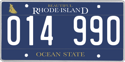 RI license plate 014990