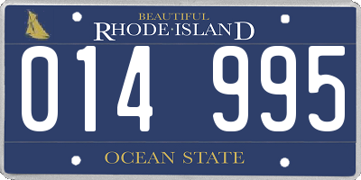 RI license plate 014995