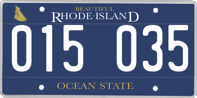 RI license plate 015035