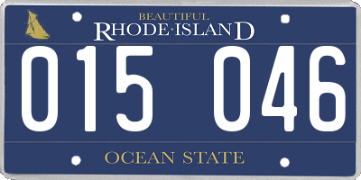 RI license plate 015046