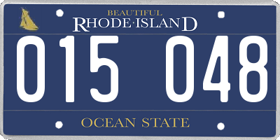 RI license plate 015048