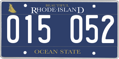 RI license plate 015052