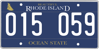 RI license plate 015059