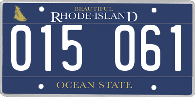 RI license plate 015061