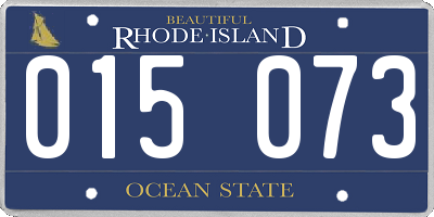 RI license plate 015073