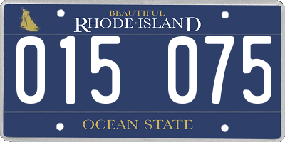 RI license plate 015075