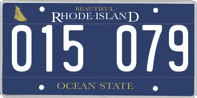 RI license plate 015079