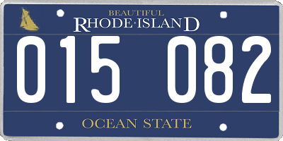 RI license plate 015082