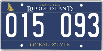 RI license plate 015093