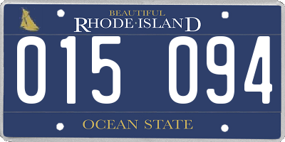 RI license plate 015094