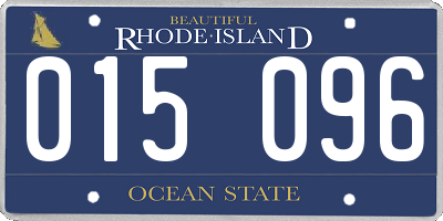 RI license plate 015096