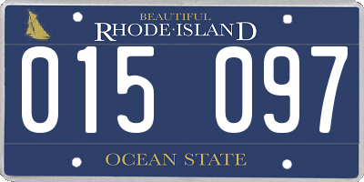 RI license plate 015097