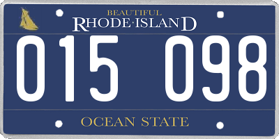 RI license plate 015098