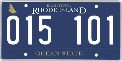 RI license plate 015101