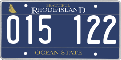 RI license plate 015122