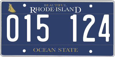 RI license plate 015124