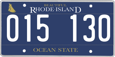 RI license plate 015130