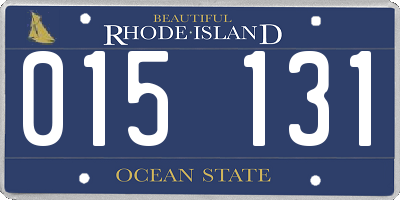 RI license plate 015131