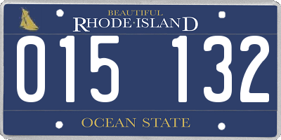 RI license plate 015132