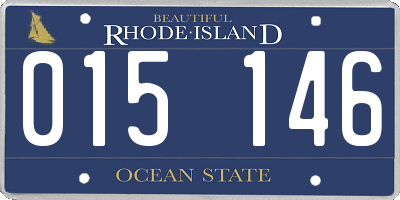 RI license plate 015146