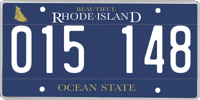 RI license plate 015148