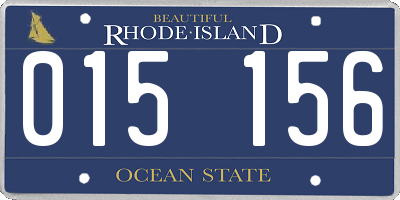 RI license plate 015156