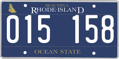 RI license plate 015158