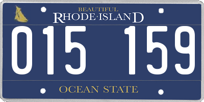 RI license plate 015159