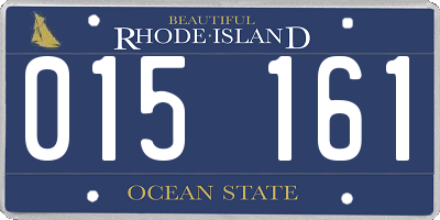 RI license plate 015161