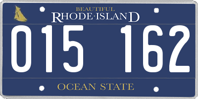 RI license plate 015162