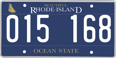 RI license plate 015168