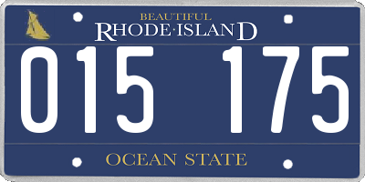 RI license plate 015175