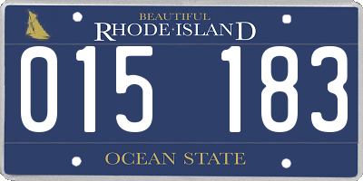 RI license plate 015183