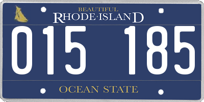 RI license plate 015185