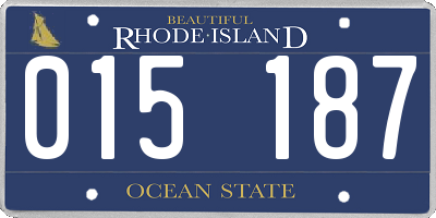 RI license plate 015187