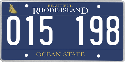 RI license plate 015198