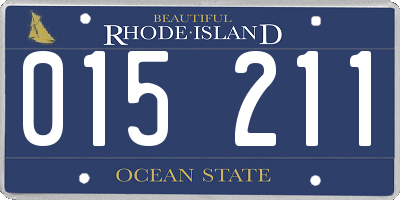 RI license plate 015211