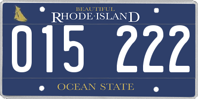 RI license plate 015222