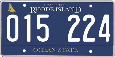 RI license plate 015224