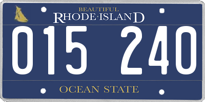 RI license plate 015240