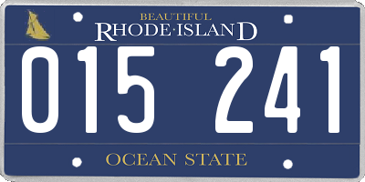 RI license plate 015241